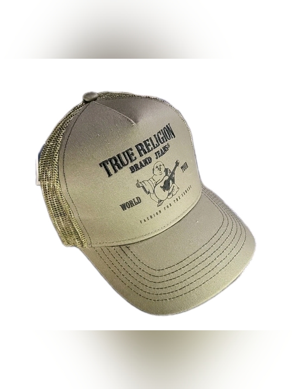 True Religion Trucker Buddha Logo Mesh Cap - Picture 2 of 8